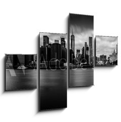 Obraz 4D tydln - 120 x 90 cm F_IB126584936 - Manhattan from Brooklyn (B&W)