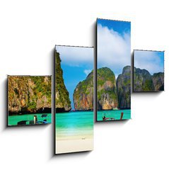 Obraz tydln 4D - 120 x 90 cm F_IB12791054 - Tropical beach, Maya Bay, Thailand - Tropick ple, Maya Bay, Thajsko