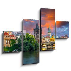 Obraz   River Vltava at Dusk Prague Czech Republic, 120 x 90 cm