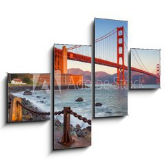 Obraz 4D tydln - 120 x 90 cm F_IB129546640 - San Francisco. Image of Golden Gate Bridge in San Francisco, California during sunrise.