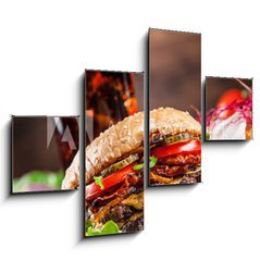 Obraz   Close up of home made burgers, 120 x 90 cm