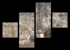 Obraz 4D tydln - 120 x 90 cm F_IB138386039 - Dirty wall with broken cement plaster.