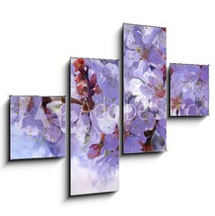 Obraz 4D tydln - 120 x 90 cm F_IB139001398 - Flowering branch. Painted oil paints on canvas.