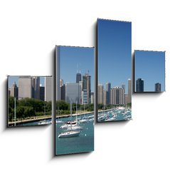 Obraz tydln 4D - 120 x 90 cm F_IB14134092 - Waterfront,CHICAGO_USA