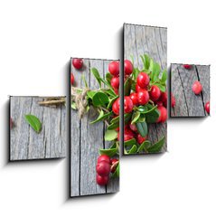 Obraz 4D tydln - 120 x 90 cm F_IB141541258 - Bunch of red cowberry