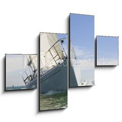 Obraz 4D tydln - 120 x 90 cm F_IB14695096 - Sail Boat Up Close - Plavba plachty nahoru