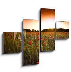 Obraz tydln 4D - 120 x 90 cm F_IB14724236 - poppies field