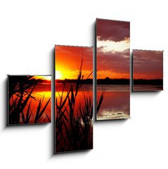 Obraz   Sunrise on like, 120 x 90 cm