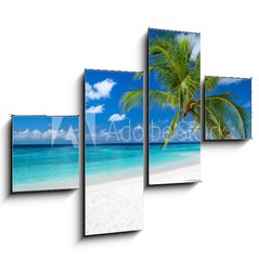 Obraz 4D tydln - 120 x 90 cm F_IB151310725 - coco palm on tropical paradise island dream beach
