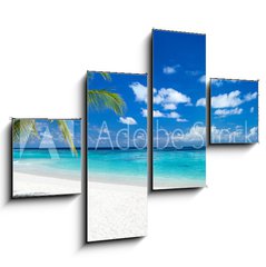 Obraz 4D tydln - 120 x 90 cm F_IB151547263 - coco palm panorama wide format on tropical paradise dream beach