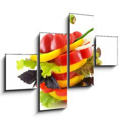 Obraz tydln 4D - 120 x 90 cm F_IB15196613 - Vegetables sandwich. - Zeleninov sendvi.