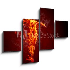Obraz 4D tydln - 120 x 90 cm F_IB15373210 - Fire girl