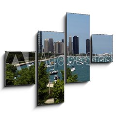 Obraz tydln 4D - 120 x 90 cm F_IB15938614 - Chicago Summer Panorama