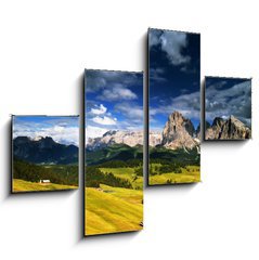 Obraz tydln 4D - 120 x 90 cm F_IB16152264 - Montagna, Dolomiti, Alpe di Siusi, Italia