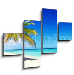 Obraz 4D tydln - 120 x 90 cm F_IB166266454 - Schner Strand im Paradies