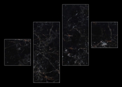 Obraz 4D tydln - 120 x 90 cm F_IB172631790 - panorama texture black marble background