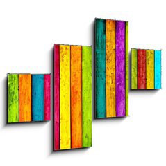 Obraz 4D tydln - 120 x 90 cm F_IB17494460 - Colorful Wood Planks Background - Barevn devn prkna pozad