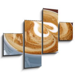 Obraz 4D tydln - 120 x 90 cm F_IB17603905 - Cappuccino mit Herz