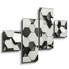 Obraz 4D tydln - 120 x 90 cm F_IB179876377 - hexagon geometric background