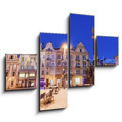 Obraz 4D tydln - 120 x 90 cm F_IB180867299 - Plaque Pillar on Republic Square in Pilsen