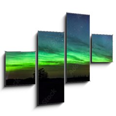 Obraz 4D tydln - 120 x 90 cm F_IB190001555 - Green Aurora Borealis