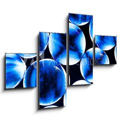 Obraz tydln 4D - 120 x 90 cm F_IB19265603 - blue gass beads - modr plynov korlky