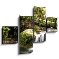 Obraz 4D tydln - 120 x 90 cm F_IB19824757 - Rainforest waterfall - Rainforest vodopd