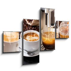 Obraz 4D tydln - 120 x 90 cm F_IB209643318 - coffee collage of various cups
