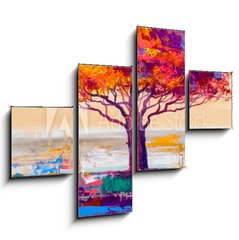 Obraz 4D tydln - 120 x 90 cm F_IB213955813 - Tree oil painting, artistic background