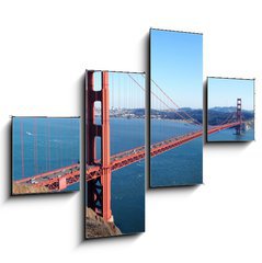 Obraz tydln 4D - 120 x 90 cm F_IB22498511 - San Francisco - Golden Gate Bridge