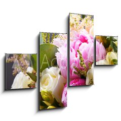 Obraz 4D tydln - 120 x 90 cm F_IB236126710 - Composition with bouquet of freshly cut flowers