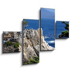 Obraz tydln 4D - 120 x 90 cm F_IB23885675 - The Lone Cypress in Pebble Beach, 17 Mile Drive, Monterey