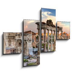Obraz tydln 4D - 120 x 90 cm F_IB24409983 - rome hdr panoramic view - rome hdr panoramatick vhled