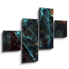 Obraz 4D tydln - 120 x 90 cm F_IB258768972 - black marble texture