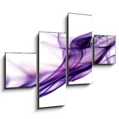 Obraz 4D tydln - 120 x 90 cm F_IB26188999 - Purple smoke in white background