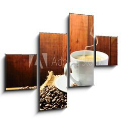 Obraz tydln 4D - 120 x 90 cm F_IB26439981 - Hot coffee