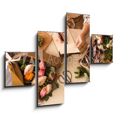 Obraz 4D tydln - 120 x 90 cm F_IB266667837 - Florist writing in notebook at table