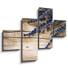 Obraz 4D tydln - 120 x 90 cm F_IB27182499 - Lavender Spa over wood background