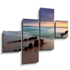 Obraz 4D tydln - 120 x 90 cm F_IB27723346 - Beautiful sunrise on the beach