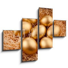Obraz 4D tydln - 120 x 90 cm F_IB27774128 - Golden eggs - Zlat vejce