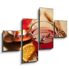 Obraz 4D tydln - 120 x 90 cm F_IB28090479 - toddy or mulled wine - vno nebo svaen vno