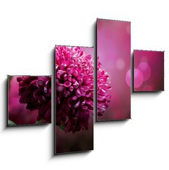 Obraz tydln 4D - 120 x 90 cm F_IB28158442 - Dahlia Autumn flower design. With copy-space