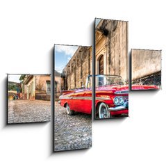 Obraz 4D tydln - 120 x 90 cm F_IB28895632 - Red Chevrolet