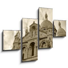 Obraz 4D tydln - 120 x 90 cm F_IB29462499 - Sacre coeur at Montmartre