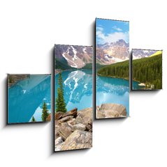 Obraz tydln 4D - 120 x 90 cm F_IB29497794 - moraine lake