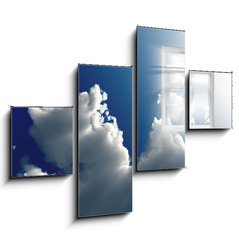 Obraz tydln 4D - 120 x 90 cm F_IB29657385 - Window in sky - Okno na obloze