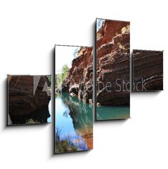 Obraz čtyřdílný 4D - 120 x 90 cm F_IB29732755 - Hamersley Gorge, Karijini National Park