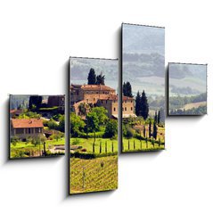 Obraz 4D tydln - 120 x 90 cm F_IB29789436 - Toskana Weingut - Tuscany vineyard 03