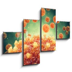 Obraz 4D tydln - 120 x 90 cm F_IB299804686 - Chronic liver disease can be caused by a viral hepatitis infection, Hepatitis viruses