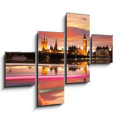 Obraz 4D tydln - 120 x 90 cm F_IB30031688 - Big Ben in the evening, London, UK